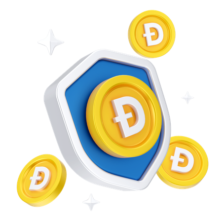 Seguridad de Dogecoin  3D Icon