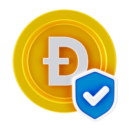 Seguridad de Dogecoin  3D Icon