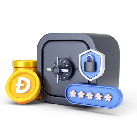 Seguridad de Dogecoin  3D Icon