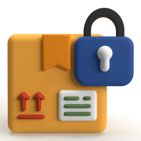 Seguridad de entrega  3D Icon