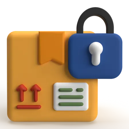 Seguridad de entrega  3D Icon