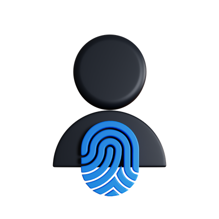 Seguridad de huellas dactilares  3D Icon