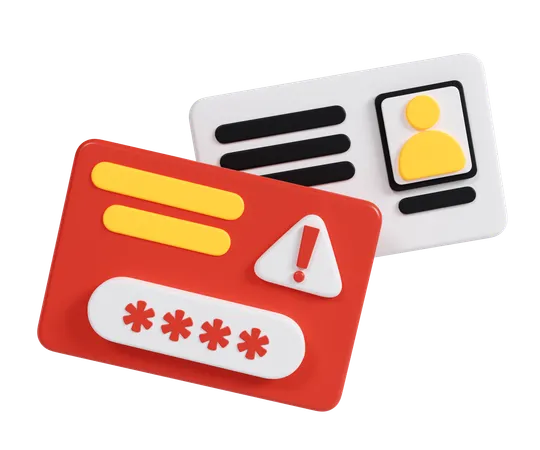 Seguridad de identidad  3D Icon