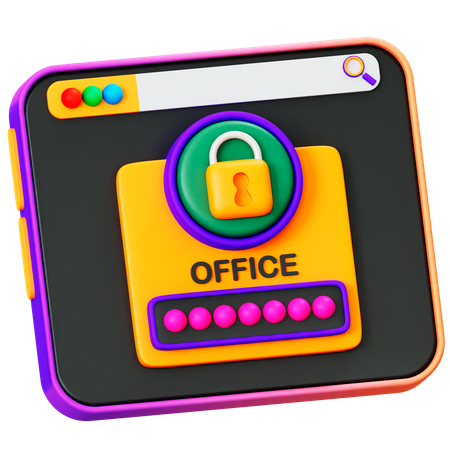 Seguridad de inicio de sesión  3D Icon