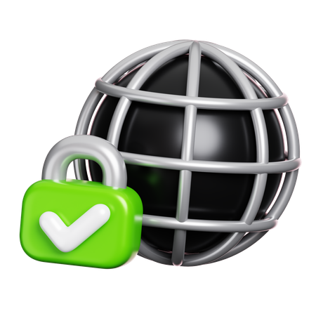 Seguridad de Internet  3D Icon