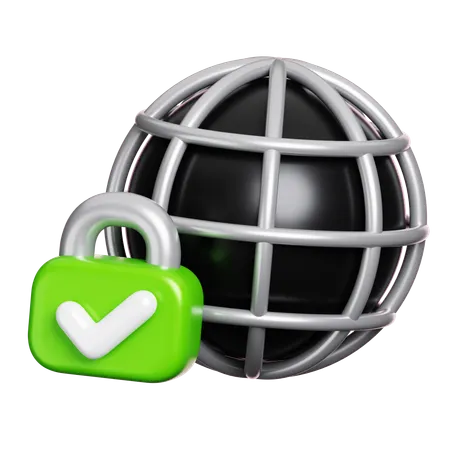 Seguridad de Internet  3D Icon