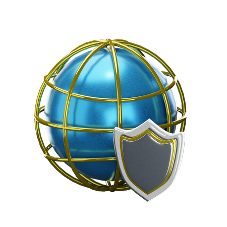 Seguridad de Internet  3D Icon