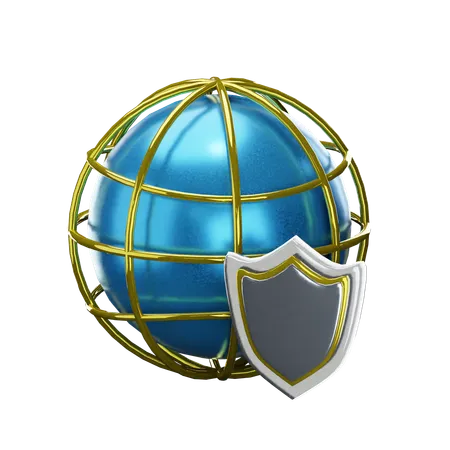 Seguridad de Internet  3D Icon