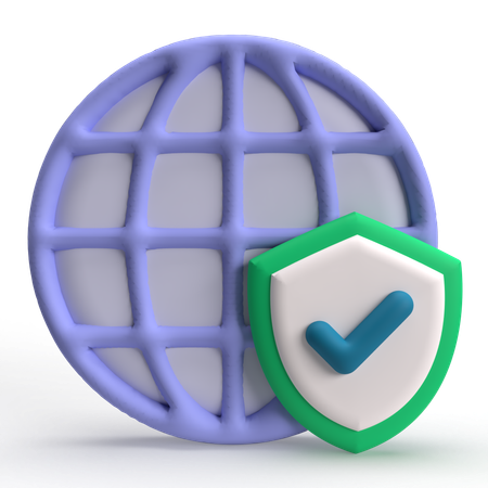 Seguridad de Internet  3D Icon