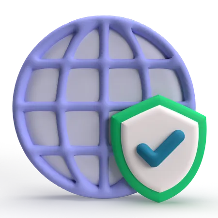 Seguridad de Internet  3D Icon