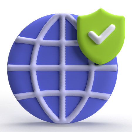 Seguridad de Internet  3D Icon