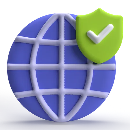 Seguridad de Internet  3D Icon