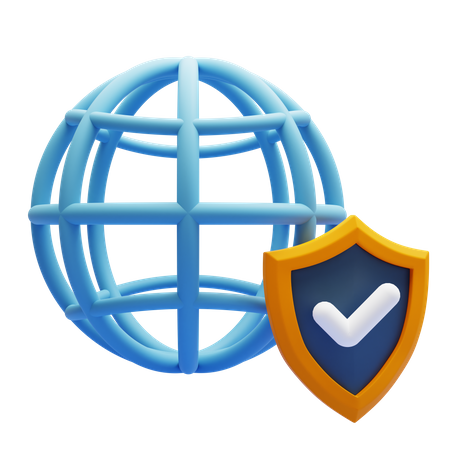 Seguridad de Internet  3D Icon