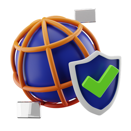 Seguridad de Internet  3D Icon