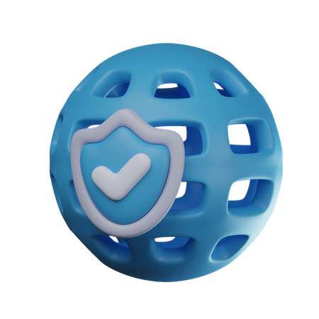 Seguridad de Internet  3D Icon