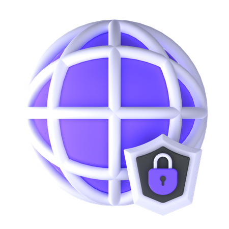 Seguridad de Internet  3D Icon