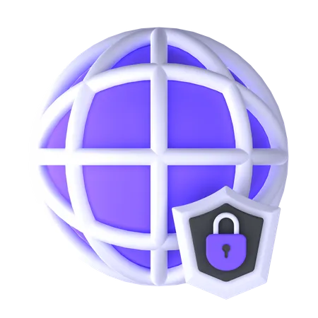 Seguridad de Internet  3D Icon