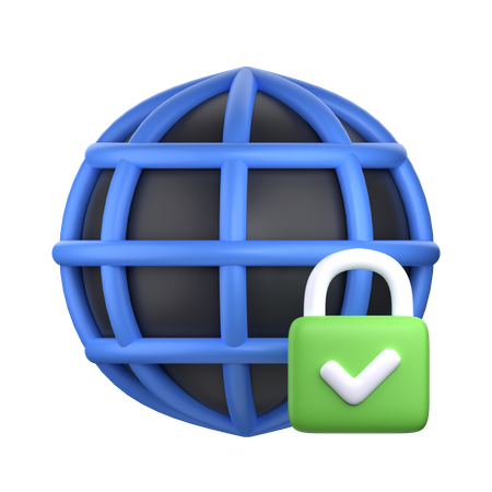 Seguridad de Internet  3D Icon