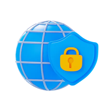 Seguridad de Internet  3D Icon