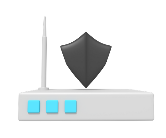 Seguridad de Internet  3D Icon