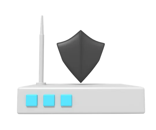 Seguridad de Internet  3D Icon