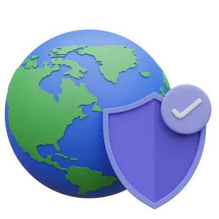 Seguridad de Internet  3D Icon