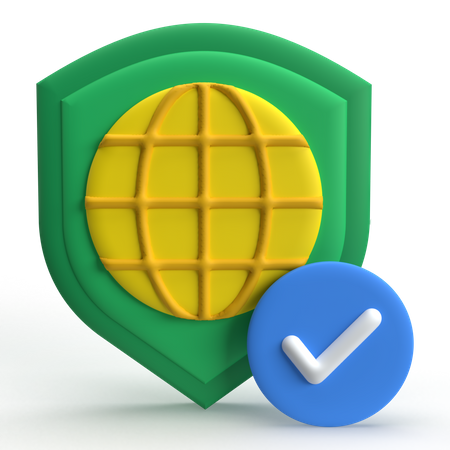 Seguridad de Internet  3D Icon