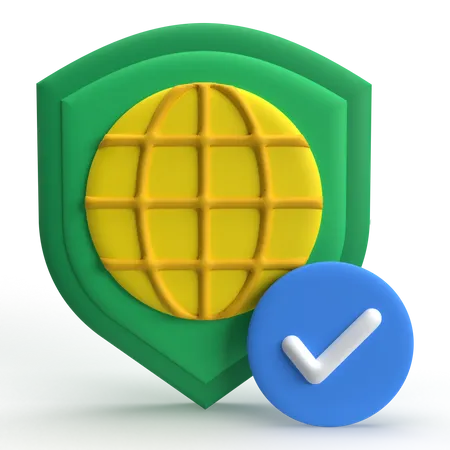 Seguridad de Internet  3D Icon