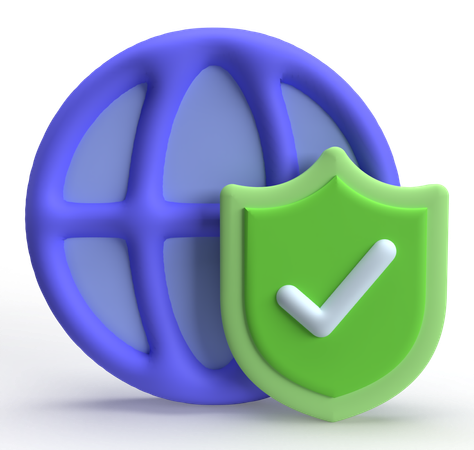 Seguridad de Internet  3D Icon