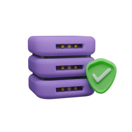 Seguridad de la base de datos 3D Icon