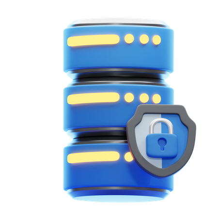 Seguridad de la base de datos  3D Icon