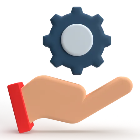 Seguridad de mano  3D Icon