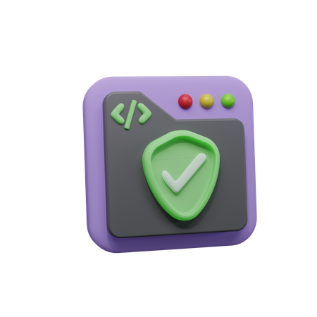 Seguridad de la página web  3D Icon