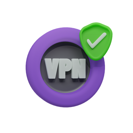 Seguridad de la red VPN  3D Icon