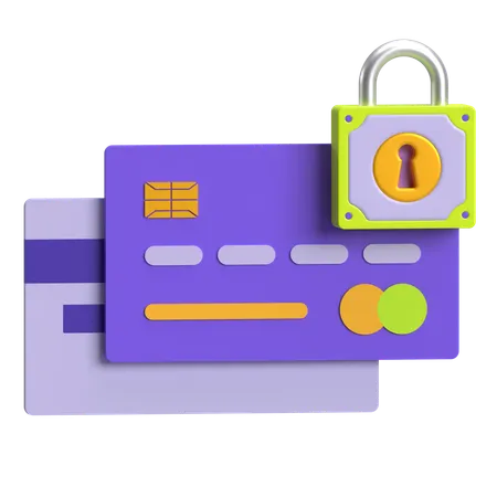 Seguridad de la tarjeta de crédito  3D Icon