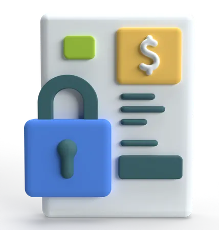 Seguridad de pago  3D Icon