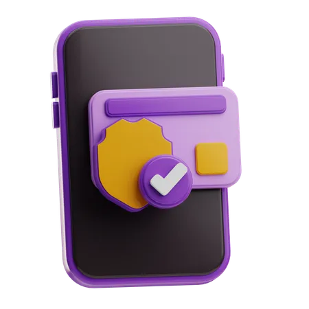 Seguridad de pago  3D Icon