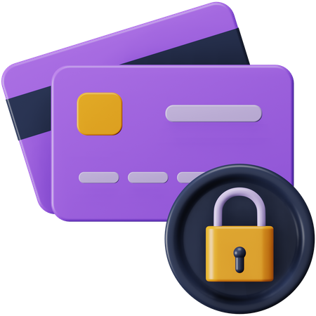 Seguridad de pago  3D Icon