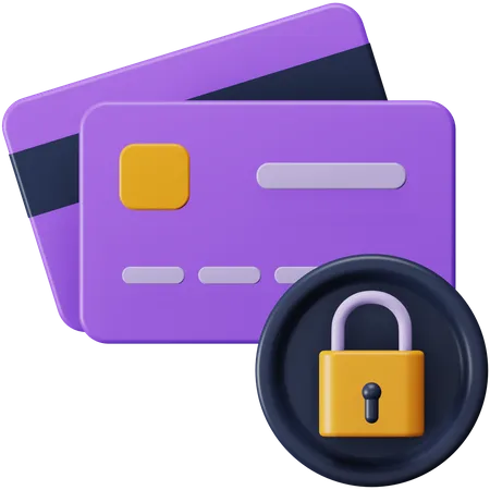 Seguridad de pago  3D Icon