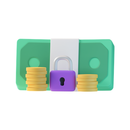 Seguridad de pago  3D Icon