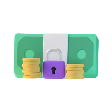 Seguridad de pago  3D Icon