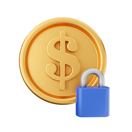 Seguridad de pago  3D Icon