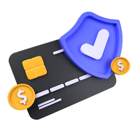 Seguridad de pago  3D Icon