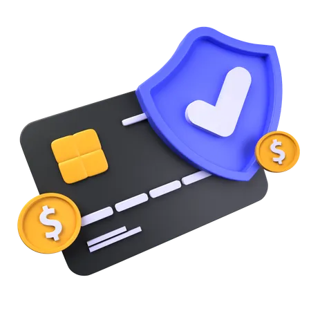 Seguridad de pago  3D Icon