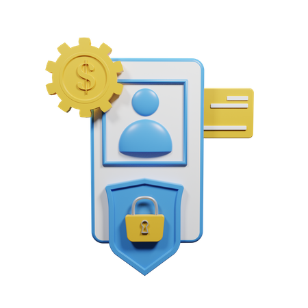 Seguridad de pago en línea  3D Illustration