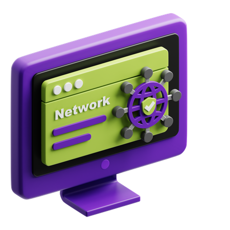 Seguridad de la red  3D Icon