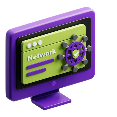Seguridad de la red  3D Icon