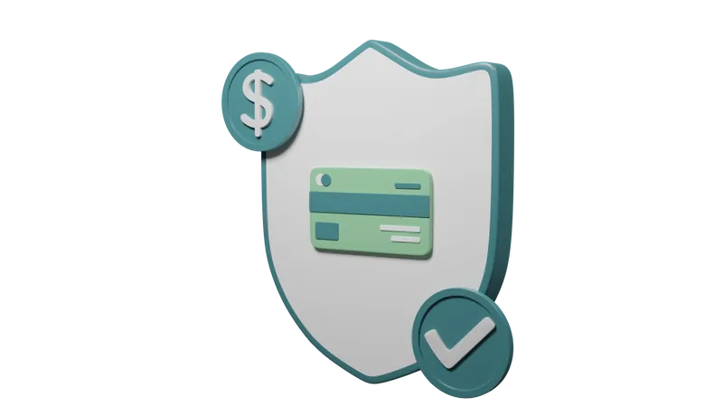 Seguridad de la tarjeta de crédito  3D Icon