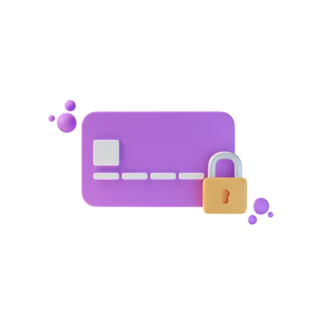 Seguridad de la tarjeta de crédito  3D Icon