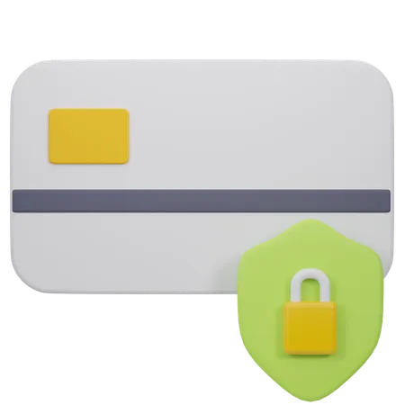 Seguridad de la tarjeta de crédito  3D Icon